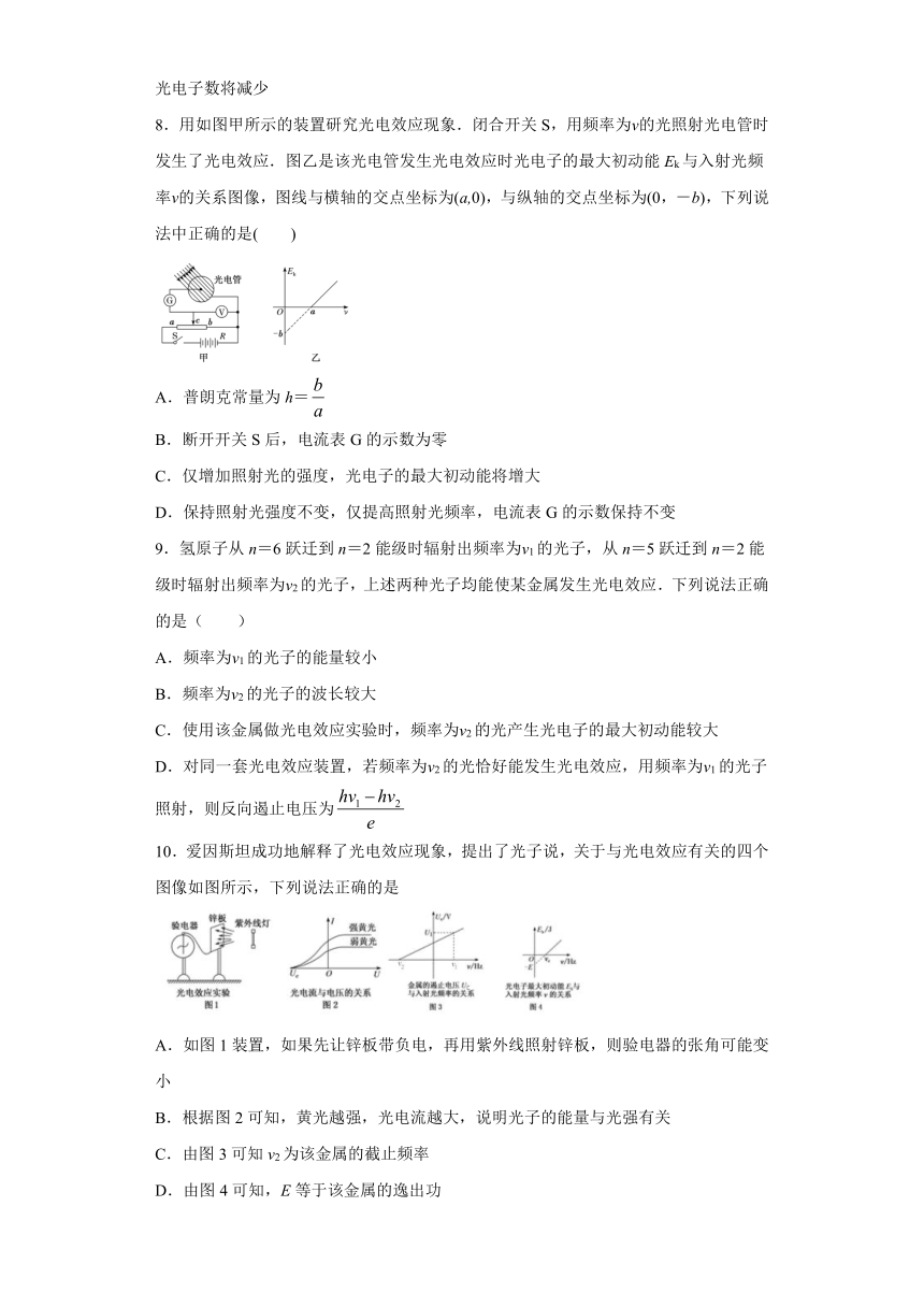 江门市艺华高中2019-2020学年高中物理粤教版选修3-5：2.2光子 质量检测（含解析）