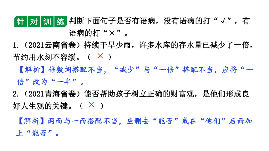 2024年四川中考语文二轮复习 常考病句类型技巧突破及训练 课件(共49张PPT)