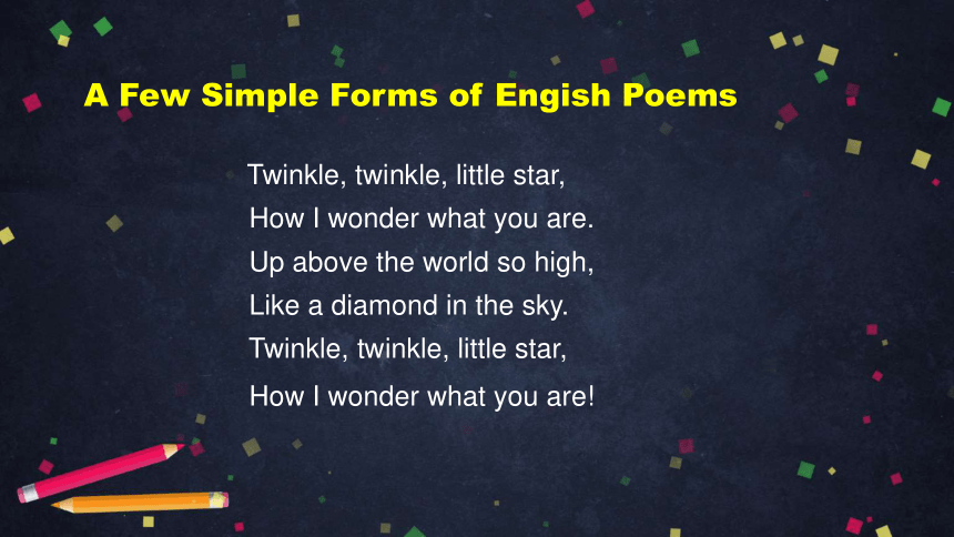 人教版英语高二选修六Unit 2 Poems Lesson 2   A few simple forms of English poems 课件（55张ppt）