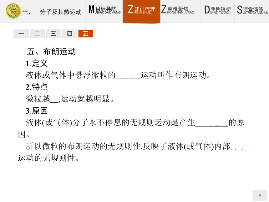 高中物理人教版选修1-2课件：1.1 分子及其热运动(共29张PPT)