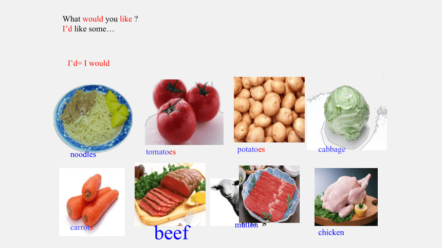 Unit 10 I’d like some noodles Section A 1a-1c 课件(共21张PPT)2023-2024学年人教版七年级英语下册