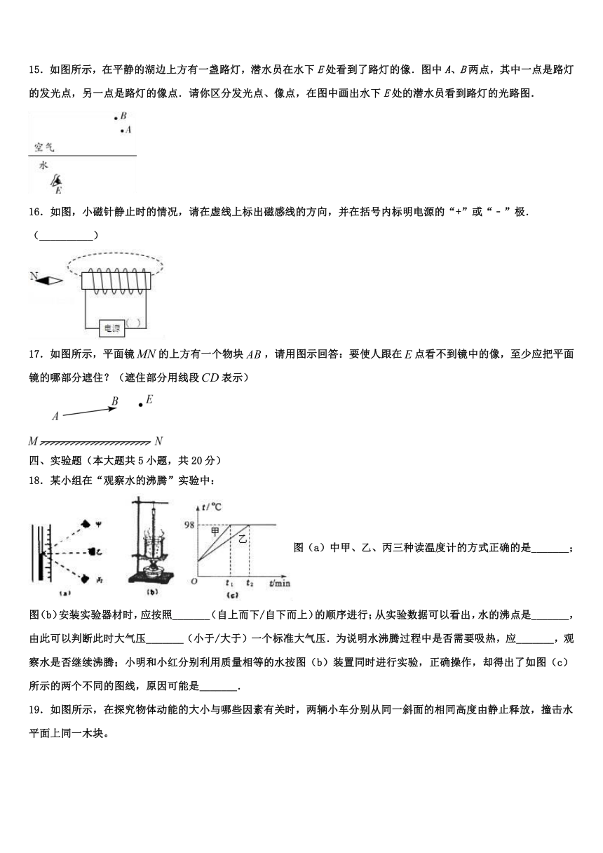 2024年江西省赣州市中考物理模拟试卷（含答案）