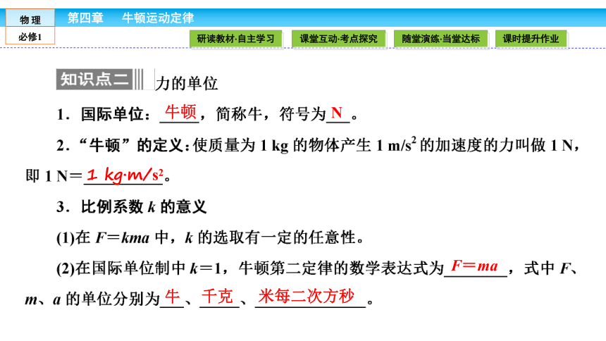 （人教版）高中物理必修1课件：第4章 牛顿运动定律4.3牛顿第二定律49张PPT