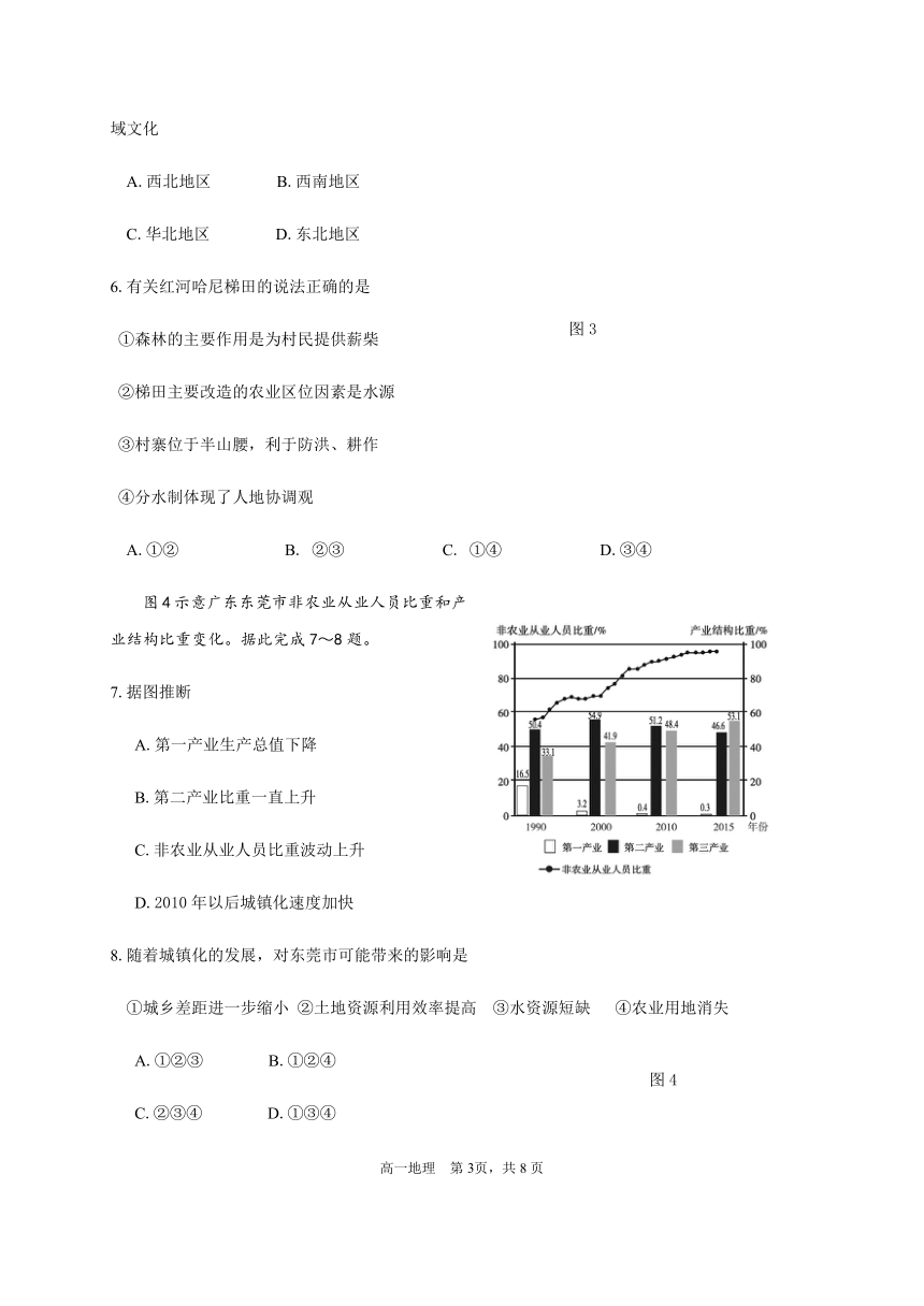 山东省威海市2019-2020学年高一下学期期末考试地理试题 Word版含答案