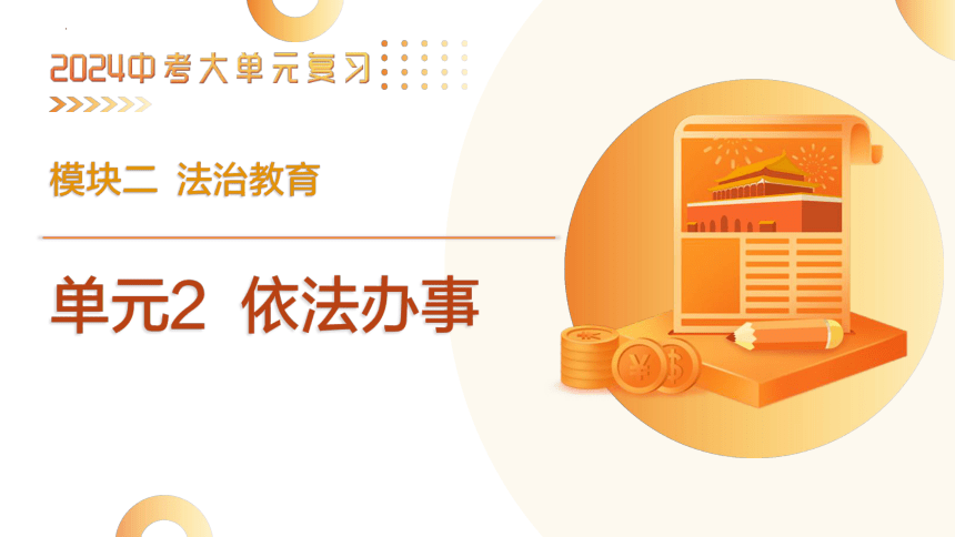 2024年中考道德与法治二轮复习讲练测 模块二  法治教育 单元2 依法办事（示范课件）(共40张PPT)