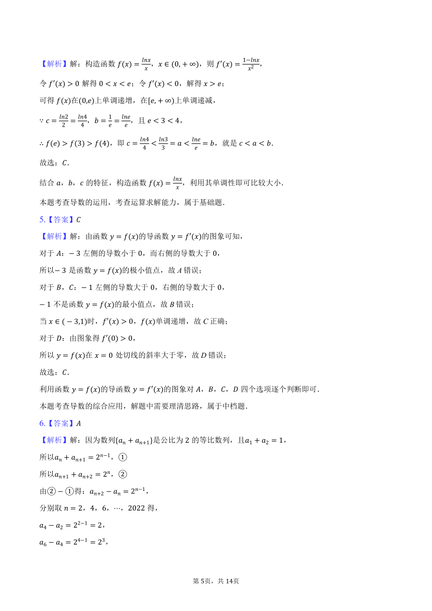 2023-2024学年辽宁省沈阳市重点高中市郊联体高二（下）期中数学试卷（含解析）