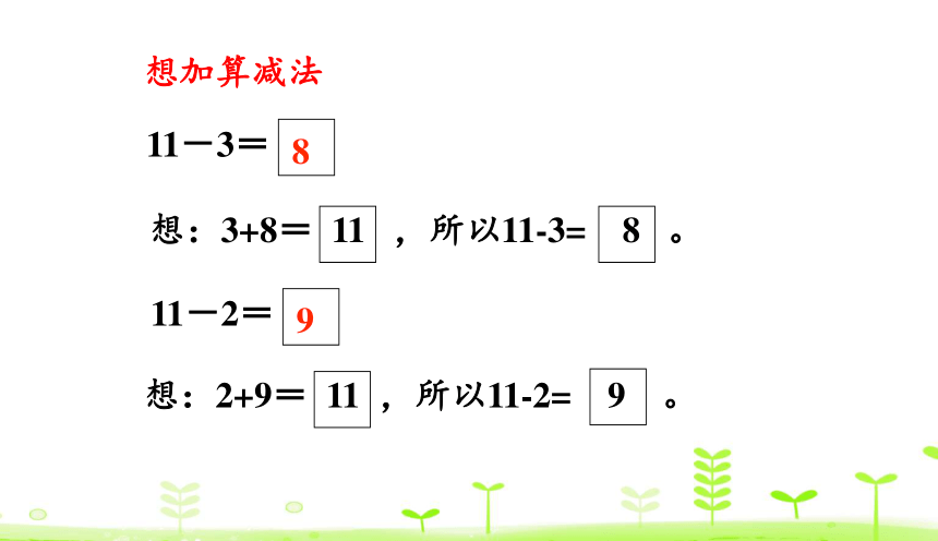 人教版数学一下2.4 十几减5、4、3、2 课件（20张ppt）