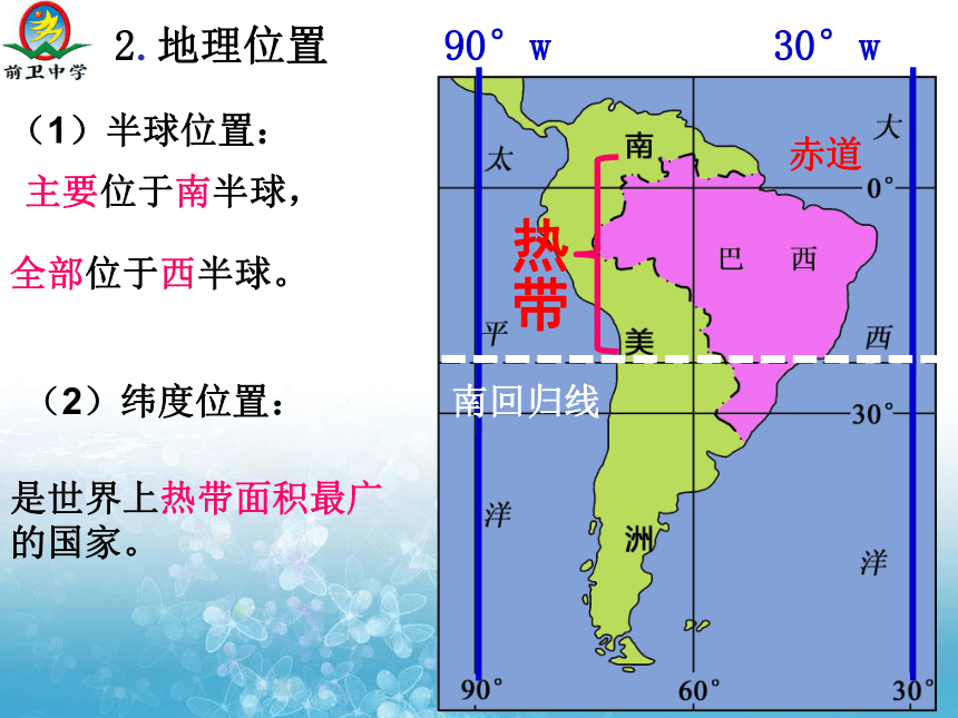 湘教版七年级下册地理 8．6 巴西 课件（共28张PPT）