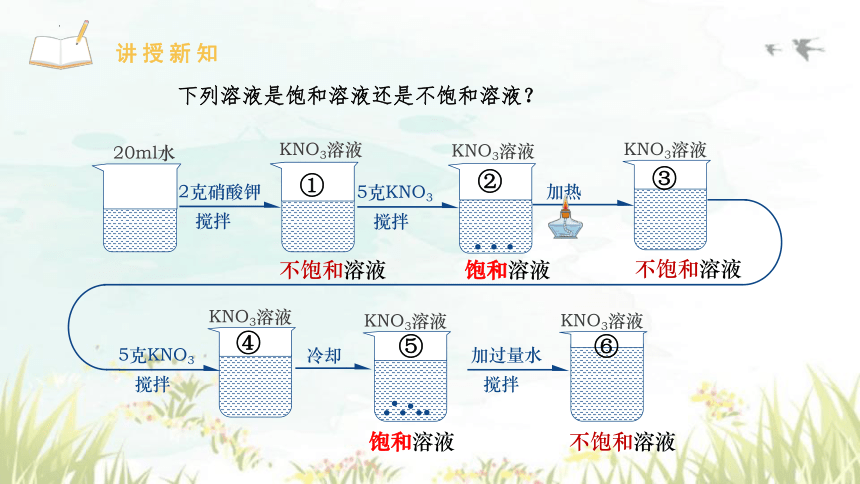 9.2溶解度（课时1饱和溶液）课件(共42张PPT)---2023-2024学年九年级化学人教版