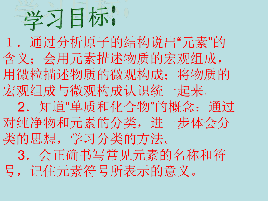 山东省东平县实验中学2019-2020学年第二学期八年级化学-3.2.1-元素（31张ppt）