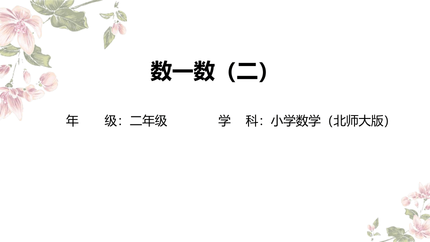 二年级下册数学北师大版：数一数（二）教学课件(共15张PPT)