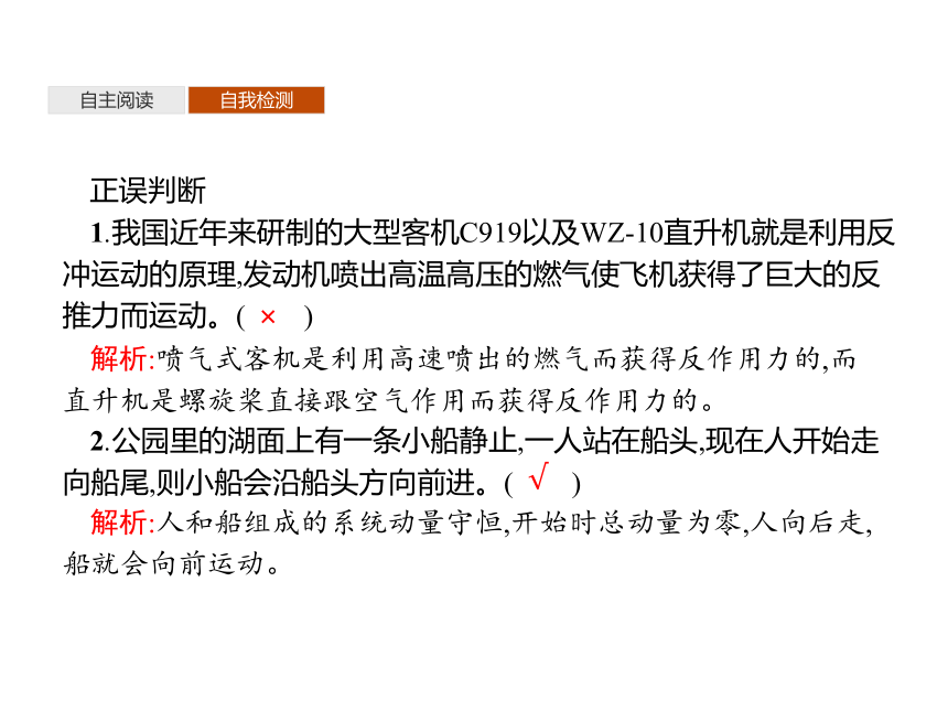 第一章　6　反冲现象　火箭—2020-2021【新教材】人教版（2019）高中物理选修第一册课件(共23张PPT)