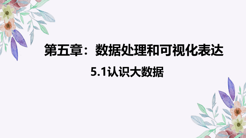 5.1认识大数据 课件(共21张PPT)