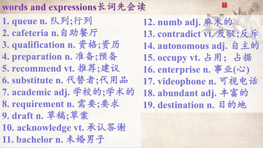 选修7 Unit 5 Travelling abroad 词汇学习 课件（21张ppt）