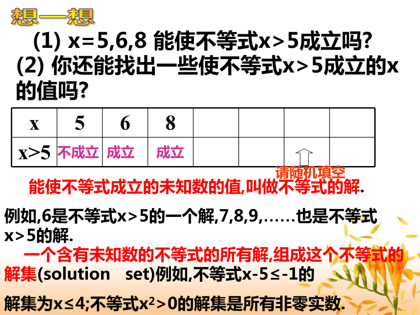 北师大版数学八年级下册 2.3不等式的解集课件（25张）