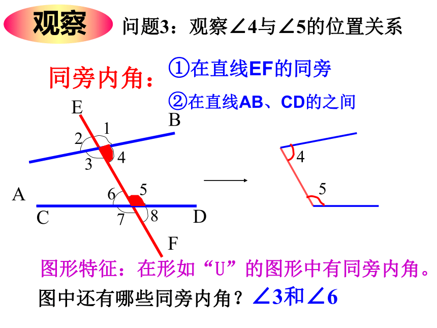 浙教版七年级数学下册1.2同位角 内错角 同旁内角课件（23张PPT）