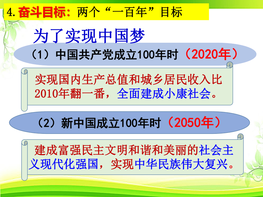 第11课 为实现中国梦而努力奋斗课件 (共39张PPT)