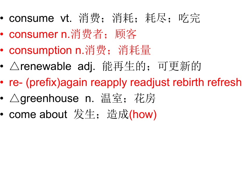 人教版 book6 unit 4 Unit 4 Global warming words and expressions（共15张PPT）