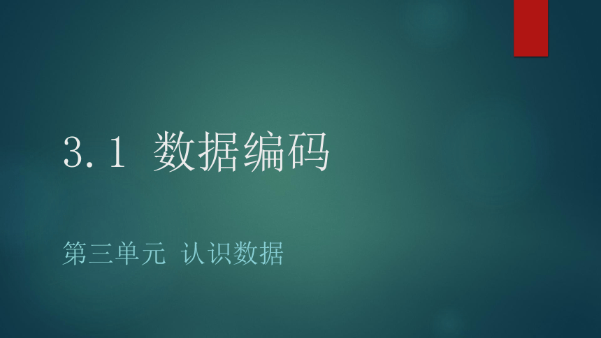 3.1 数据编码 课件（共23张PPT）