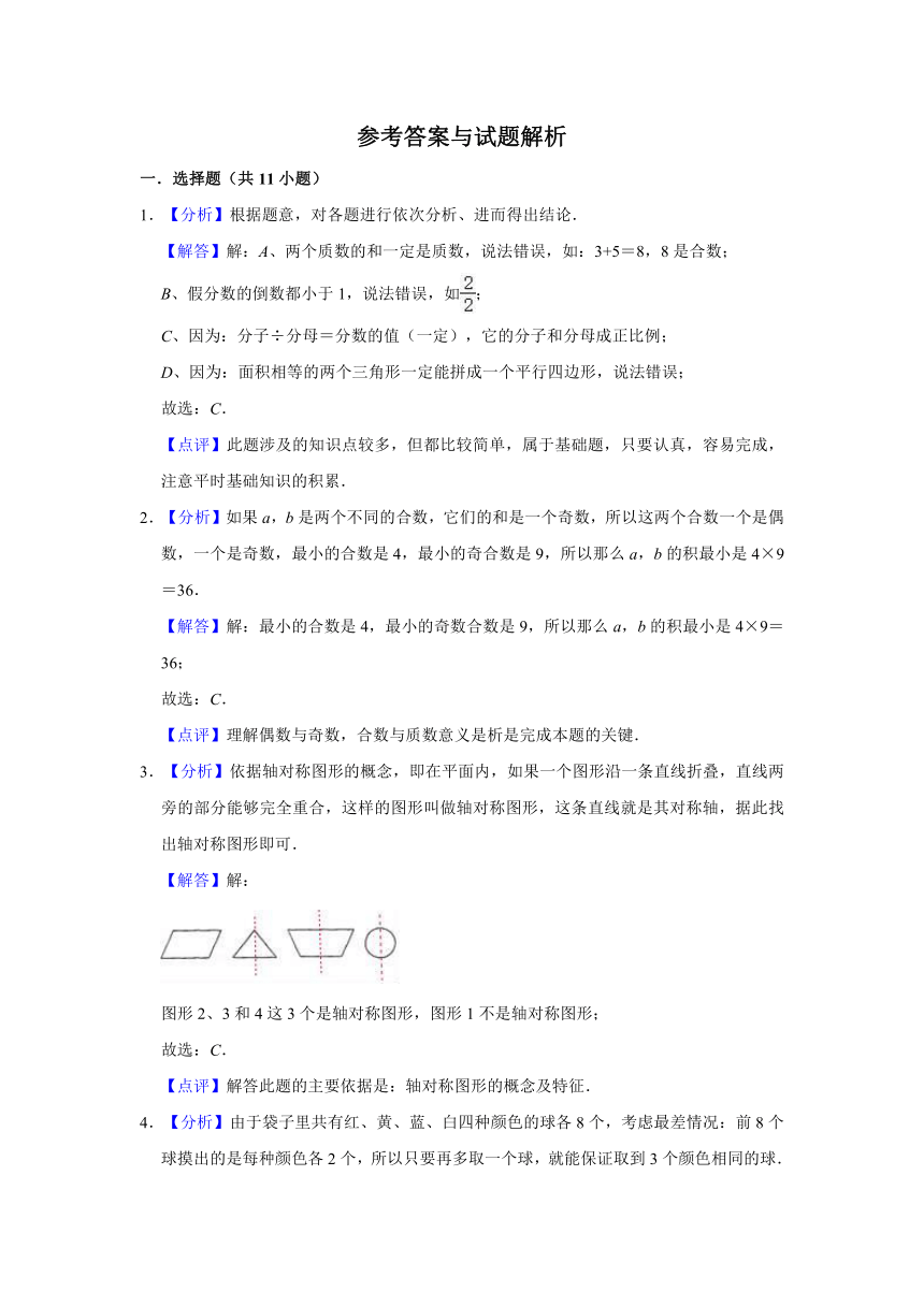 2020年苏教版小学六年级下册小升初数学模拟试卷6（解析版）