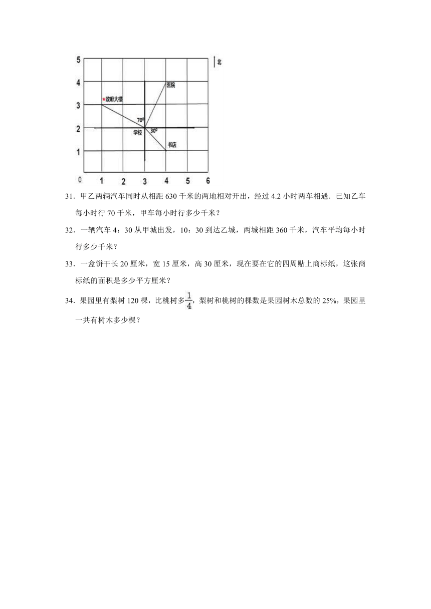 2019-2020学年苏教版小学六年级下册小升初数学模拟试卷7（解析版）