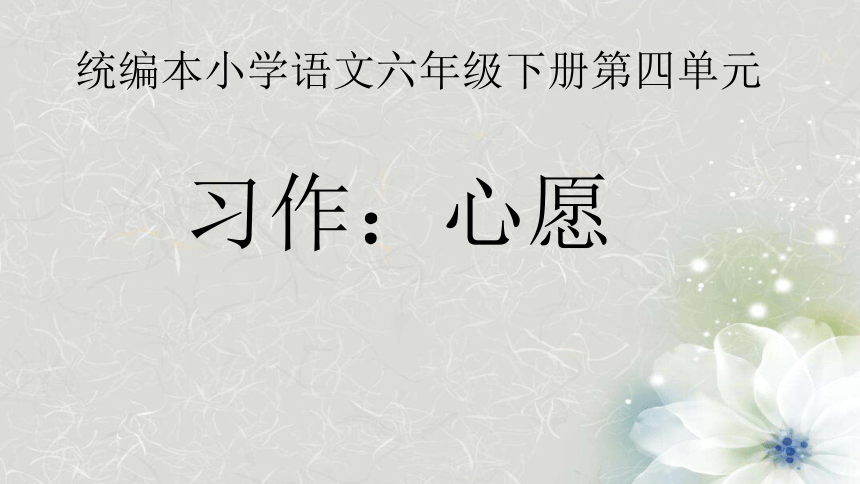 统编版语文六年级下册习作：心愿  课件（22张）