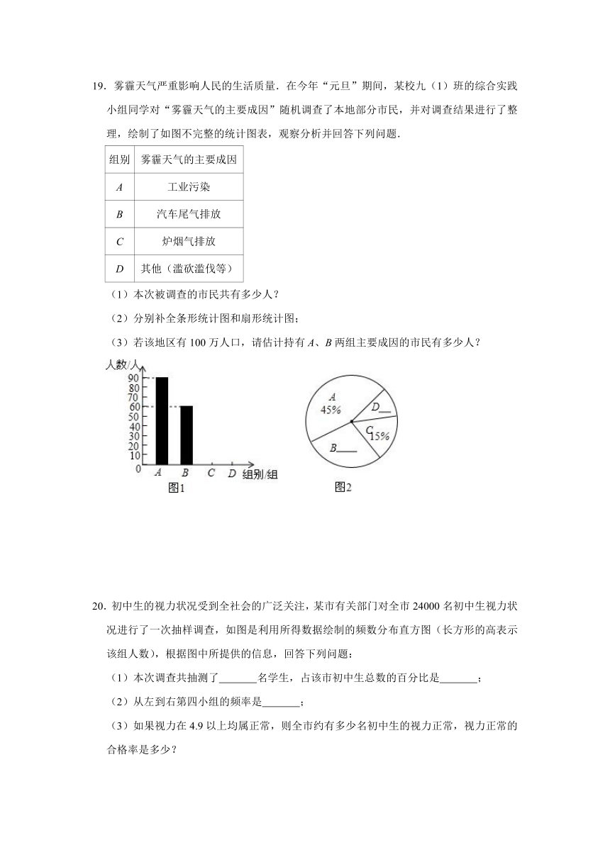 2020年春季苏科新版八下第7章《数据的收集、整理、描述》单元检测试题（含详细答案）