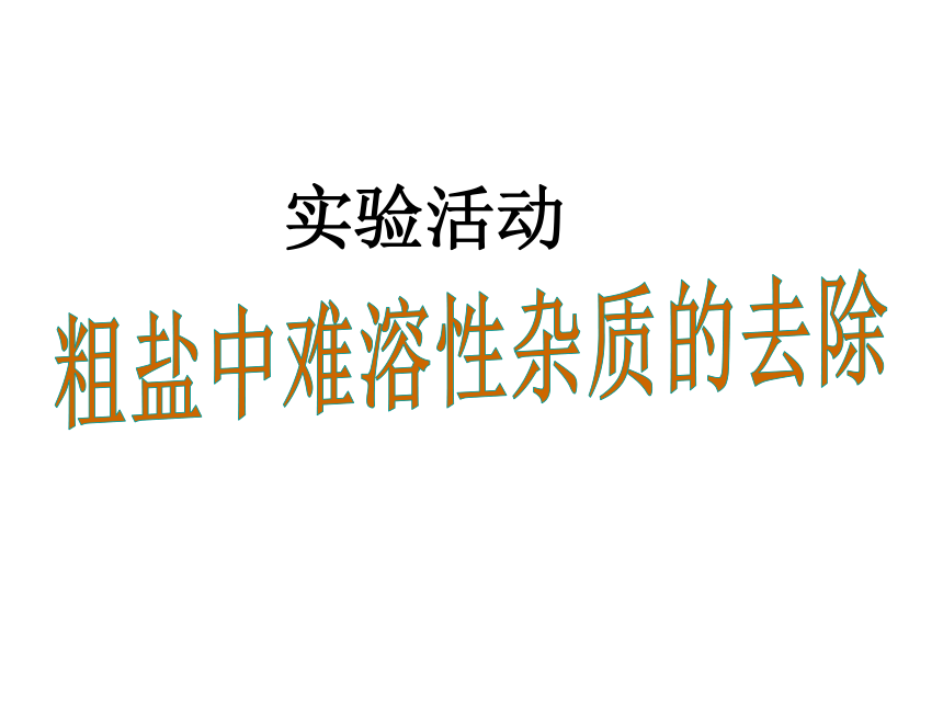 到实验室去：粗盐中难溶性杂质的去除 课件（17张PPT）