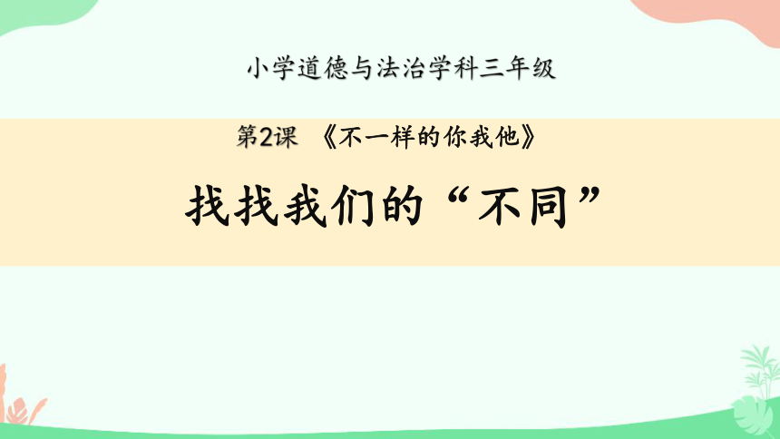 2 不一样的你我他 课件 （39张ppt）+内嵌音视频