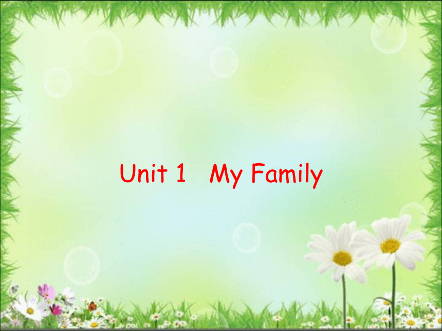 Unit 1   My Family 课件(共26张PPT)