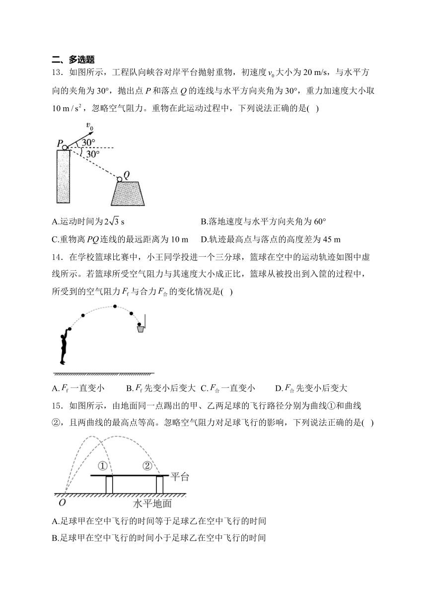 抛体运动落地速度图片