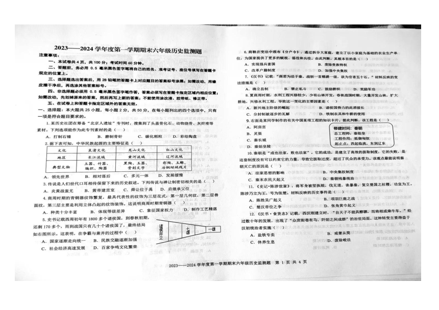 初中历史