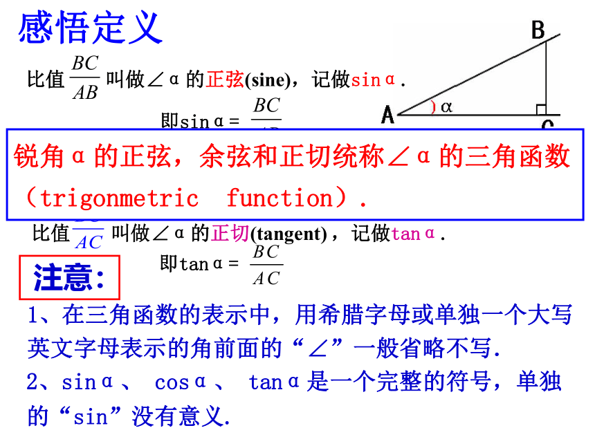 浙教版九年级下册 1.1 锐角三角函数 课件(共28张PPT)