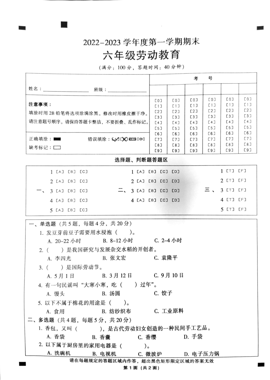 小学劳动