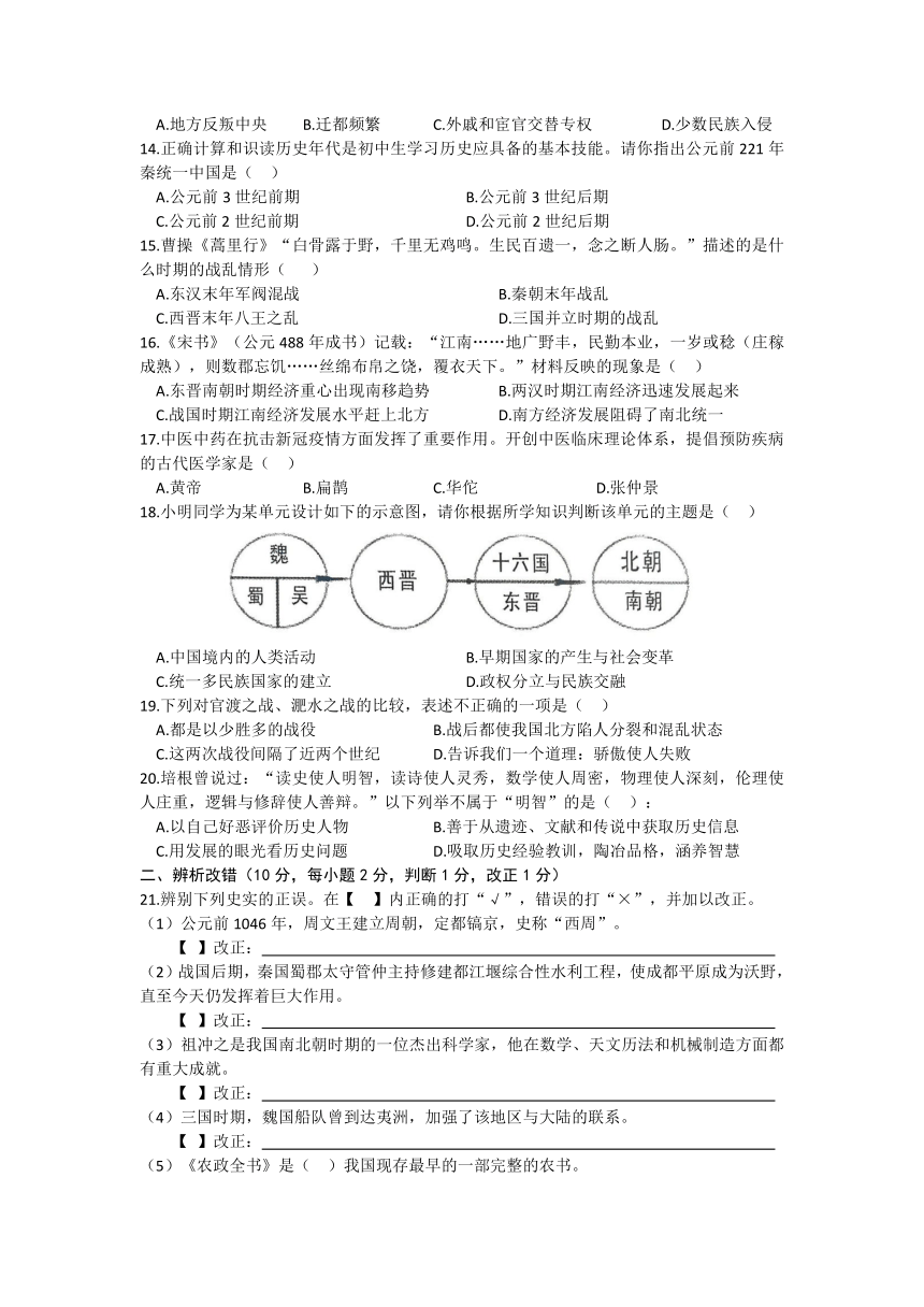 初中历史