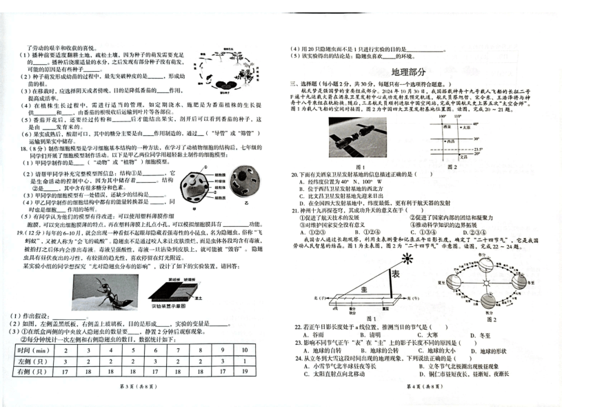 初中文理综