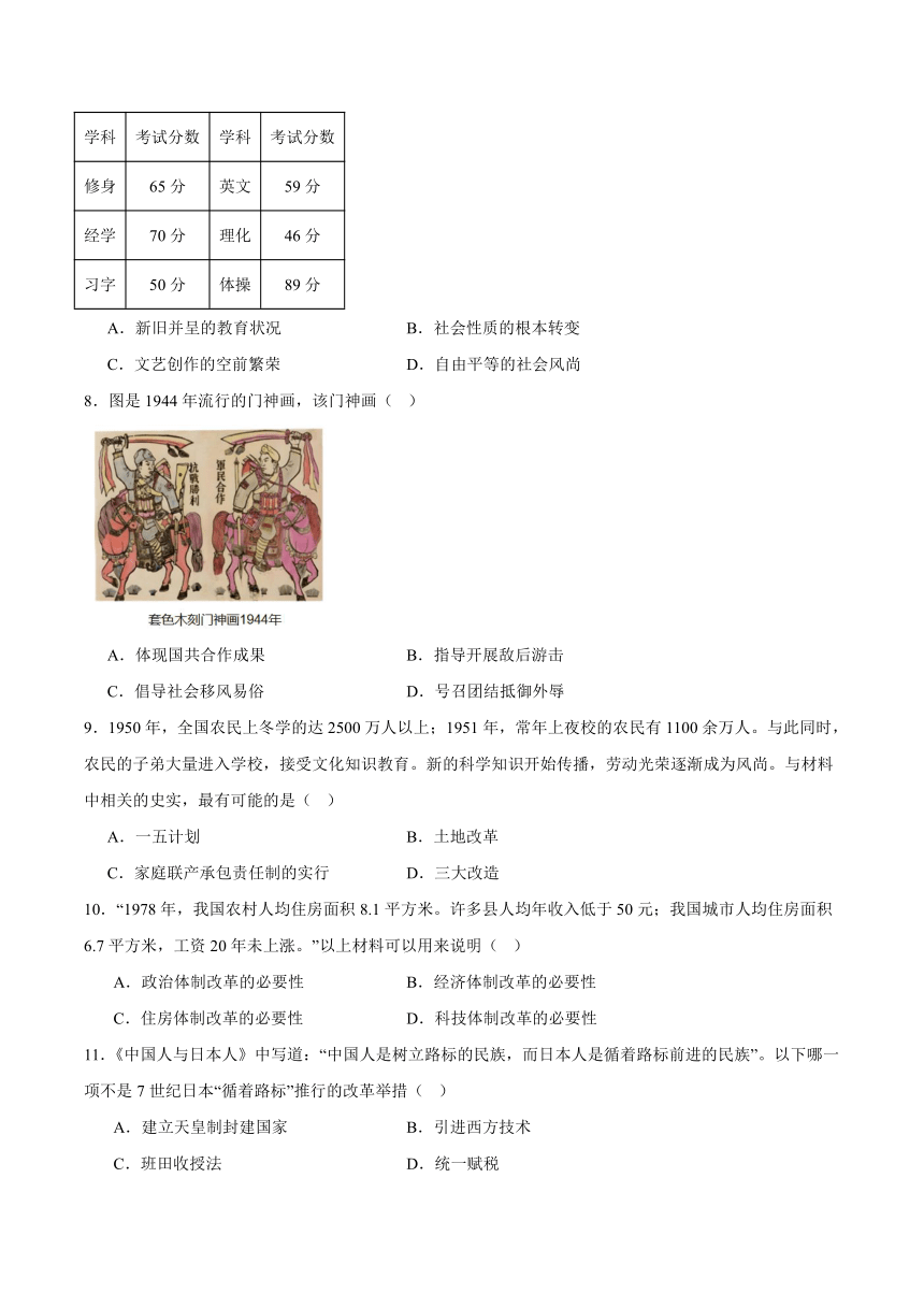 初中历史