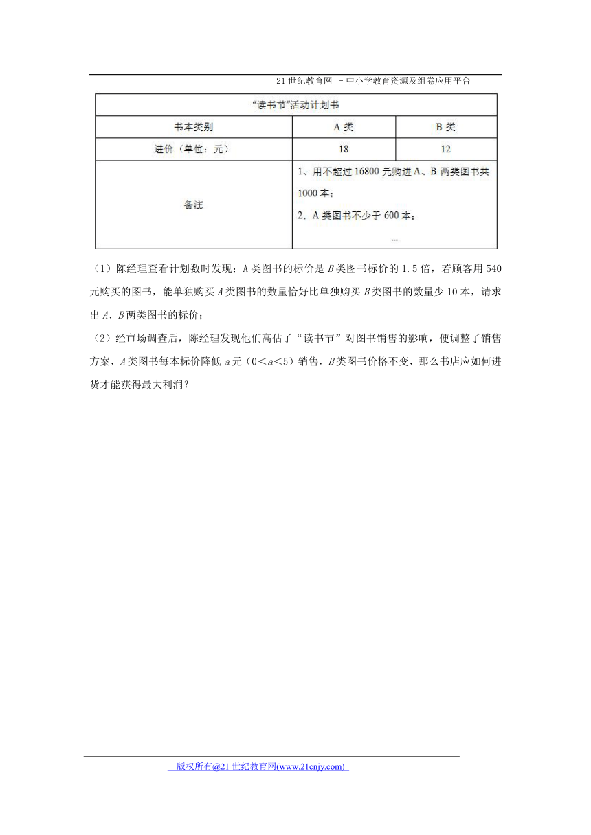 第2章 一元一次不等式与一元一次不等式组单元检测基础卷