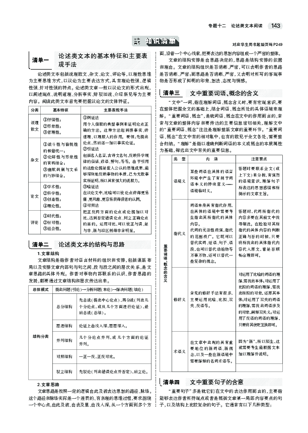 2020江苏高考语文大一轮复习教师用书：专题十二　论述类文本阅读PDF版