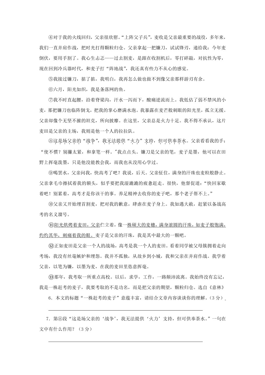 河南省商丘市2017年中考二模语文试卷
