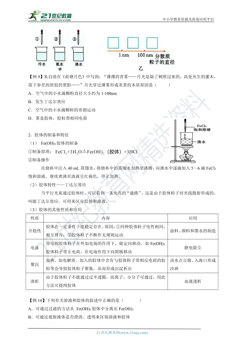 人教版（2019）高中化学必修一  同步学案  1.1物质的分类