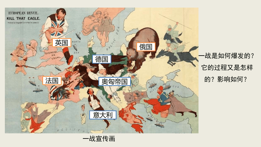 课件 第8课 第一次世界大战九年级下册一战宣传画英国俄国法国