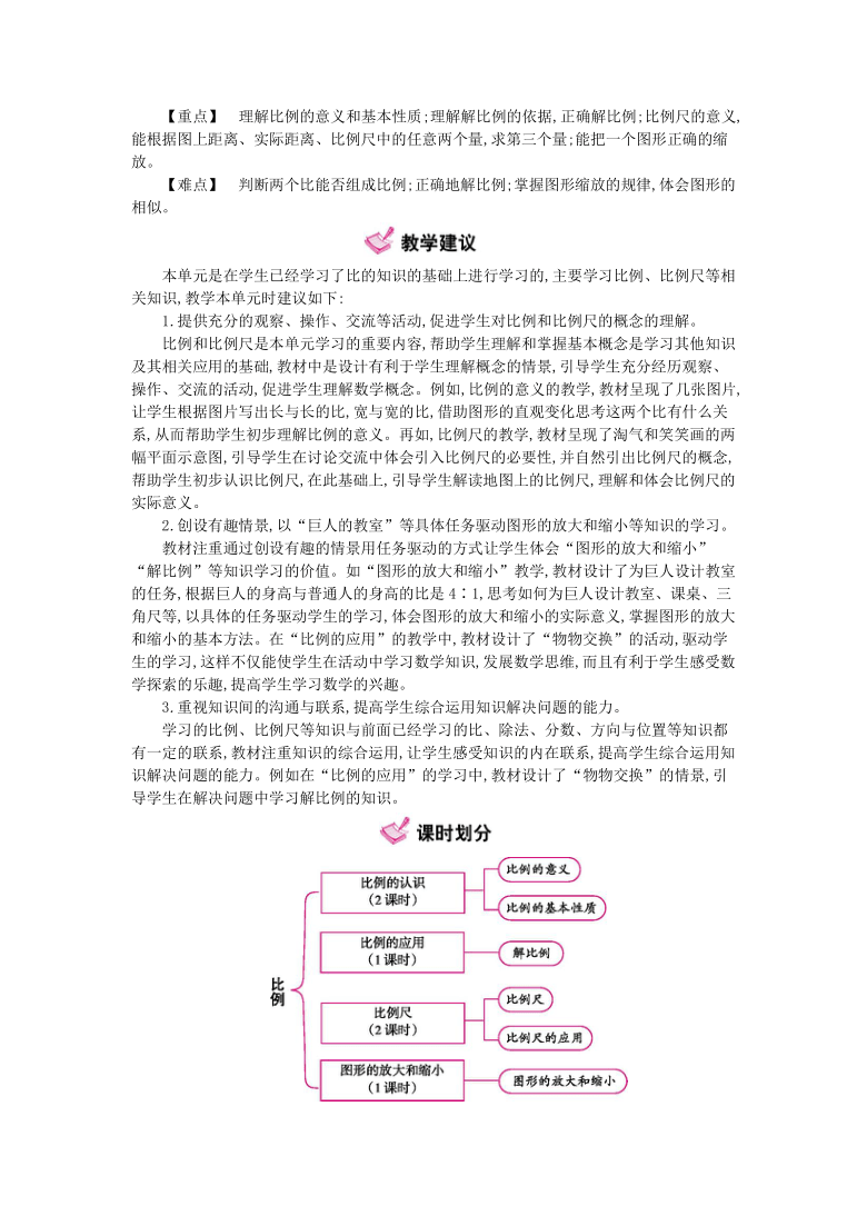 小学数学北师大版六年级下册第2单元 比例 单元整体备课教案（共6个课时）