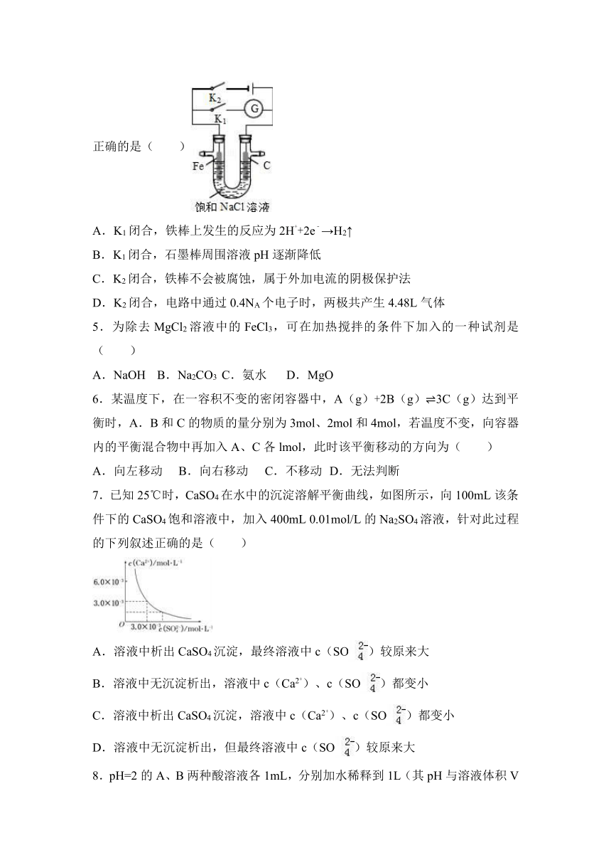 内蒙古赤峰市宁城县2016-2017学年高二（上）期末化学试卷（宁城高级中学、宁城蒙中用）+（解析版）