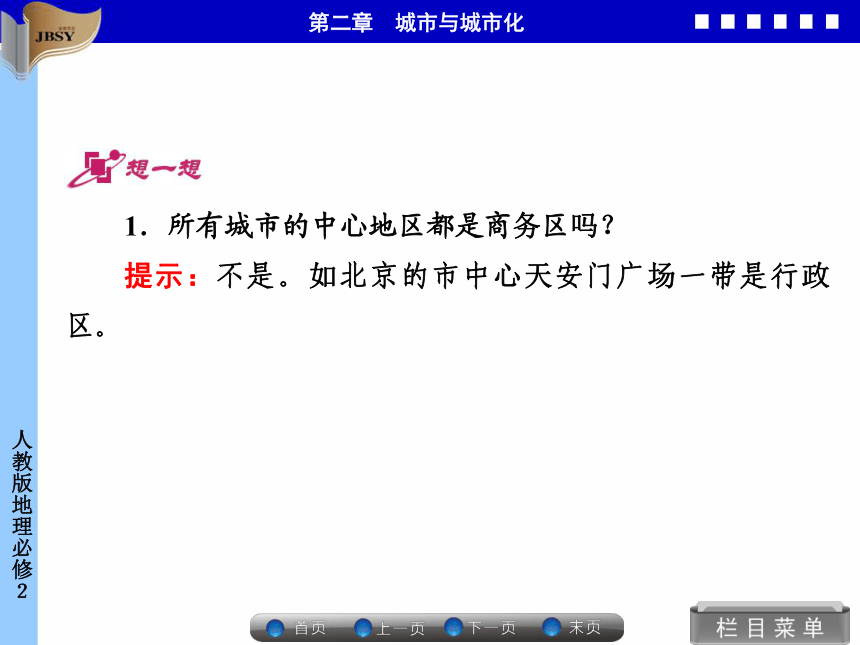 优化指导高中地理必修二第二章第一节城市内部空间结构同步备课课件