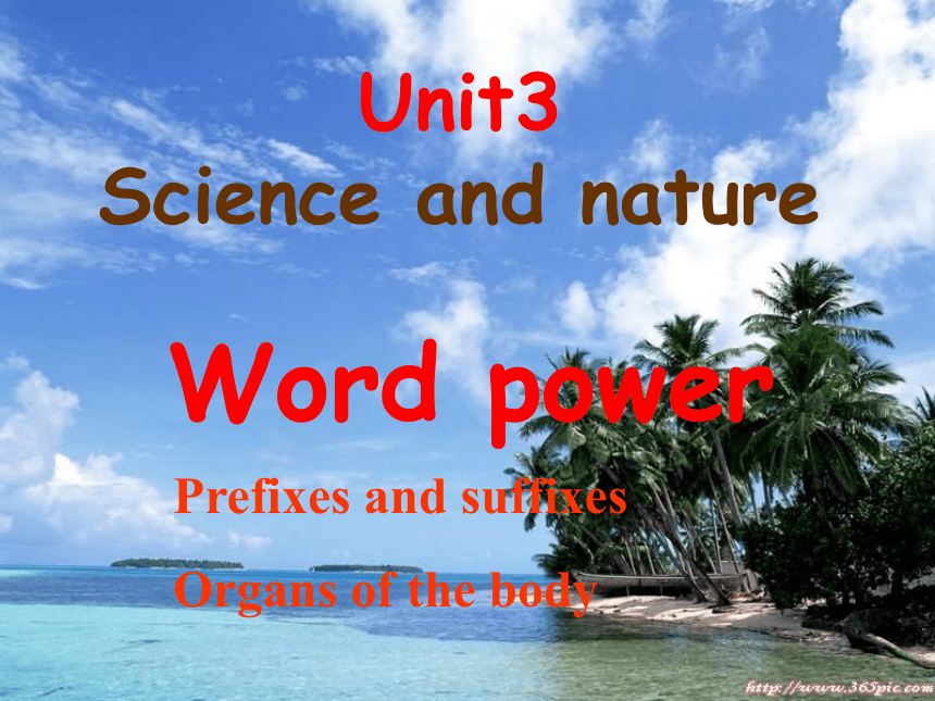 Unit 3 Science versus nature-- Word power课件