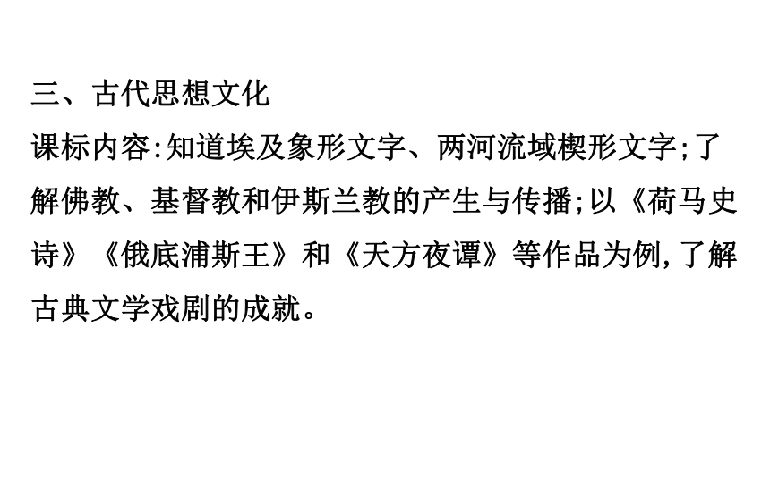 2018届人教版历史中考一轮复习课件：第十八单元 古代文明的传播与发展