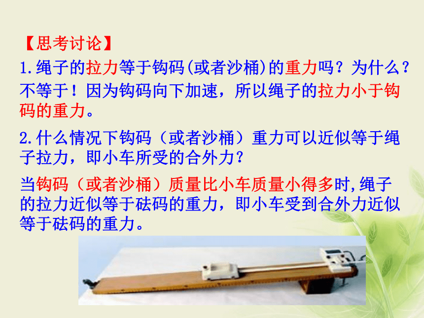 第四章牛顿运动定律4.2实验：探究加速度与力、质量的关系课件:35张PPT