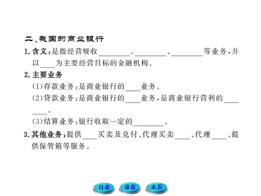 11-12高中政治课时讲练通课件：2.6.1储蓄存款和商业银行（人教版必修1）