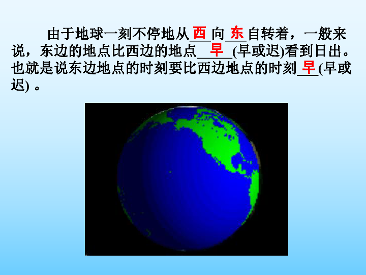 沪教版地理六年级下册 1.2地球的自转(PPT课件，共31张)